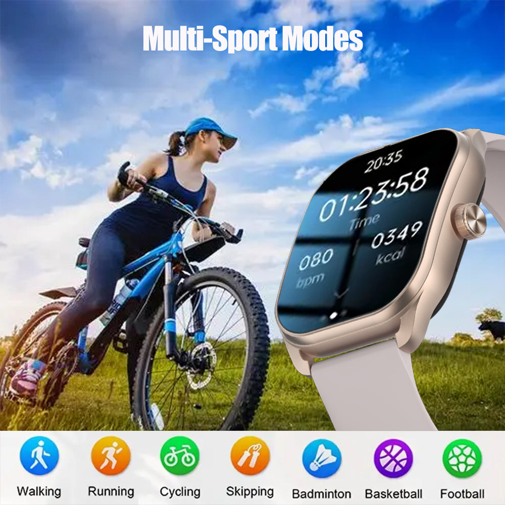SENBONO smartwatch JX629 curved 2.01-inch IPS screen 300mAh battery heart rate and blood oxygen monitoring Bluetooth 5.3+EDR compatible with Android and iOS