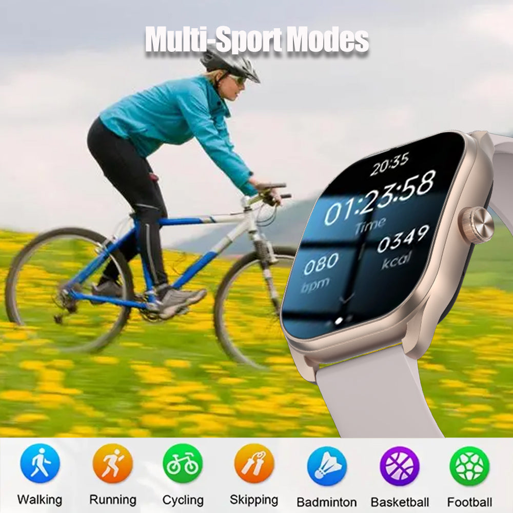 SENBONO smartwatch JX629 curved 2.01-inch IPS screen 300mAh battery heart rate and blood oxygen monitoring Bluetooth 5.3+EDR compatible with Android and iOS