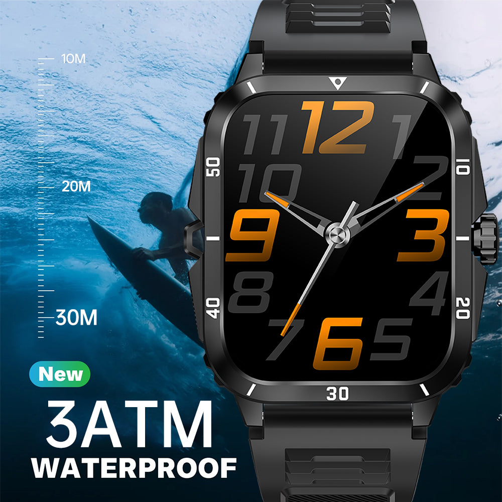 "SENBONO 1.96"" HD Smart Watch – Waterproof, Wireless Call, Multi-Sport Modes, Long Battery Life"