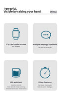 SENBONO HW07 1.54inch Screen Smart Watch support Bluetooth Call SOS Temperature Smartwatch