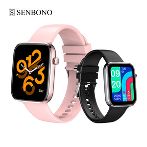 SENBONO  Life1 Waterproof Smart Watch Women Clock Fitness Tracker Blood Pressure Dials Sport Men Smartwatch for Android IOS