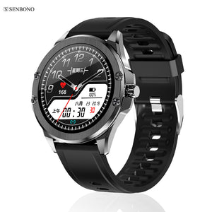 SENBONO S11 smart watch support add watch faces calls SMS reminder swimming sport fitness tracker