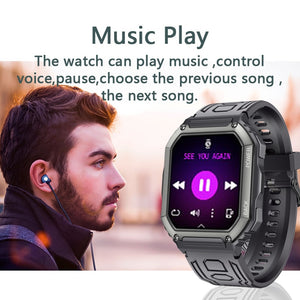 SENBONO C20S 2022 New Smart Watch Men Big Battery Music Play Fitness Tracker Bluetooth Dial Call Sport Smartwatch Men for IOS Android