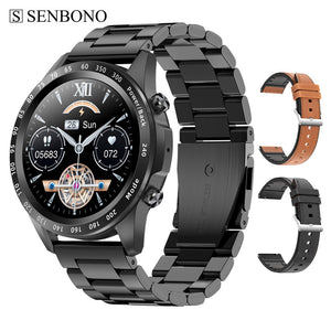 SENBONO 2021 New Men Smart Watch MAX3 Women 1.3 inch Screen Bluetooth Call Music Player Heart Rate Monitor Waterproof Smartwatch