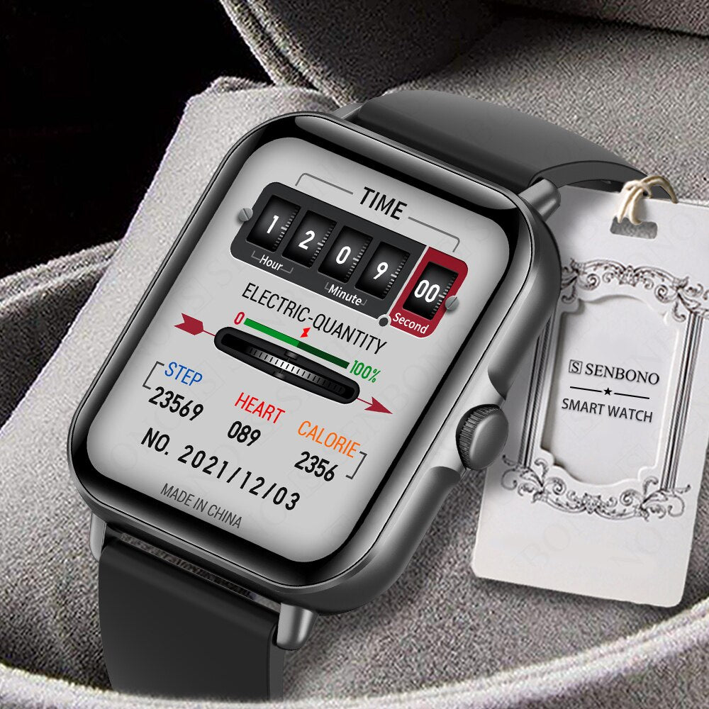 SENBONO GTS3 2022 New Men's Smart Watch Heart Rate Monitor Fitness Tracker Waterproof Dial Answer Call GTS 3 Smartwatch Women Men for IOS android phone